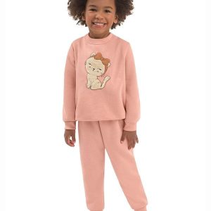 Conjunto Infantil Blusão e Calça Rosa