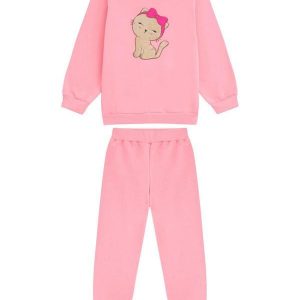 Conjunto Infantil Blusão e Calça Rosa