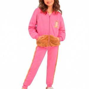 Conjunto Infantil Capivara Rosa