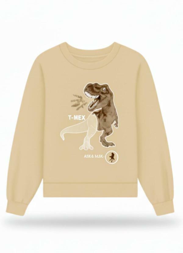 Conjunto Infantil Dino T Rex Bege