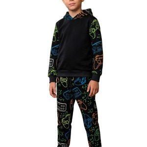 Conjunto Infantil Inverno Gaming Preto