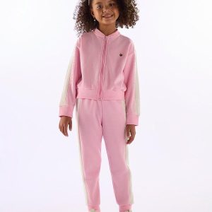 Conjunto Jaqueta Calça Moletom Rosa