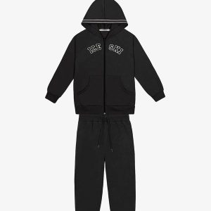 Conjunto Jaqueta com Capuz e Calça Preto