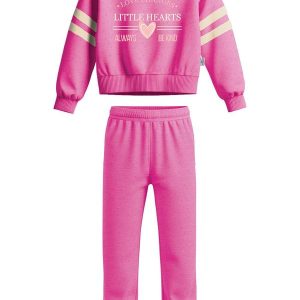 Conjunto Little Hearts em Botonê Rosa
