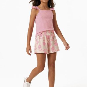 Conjunto Menina Blusa e Shorts Rosa