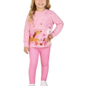 Conjunto Menina Blusão e Legging Rosa