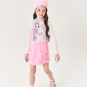 Conjunto Menina Coelha Rosa