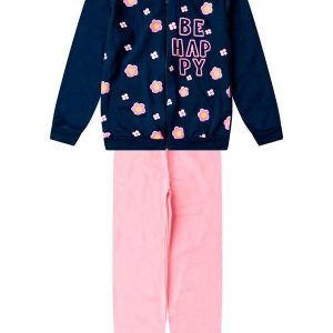 Conjunto Moletom Menina Jaqueta e Calça Azul