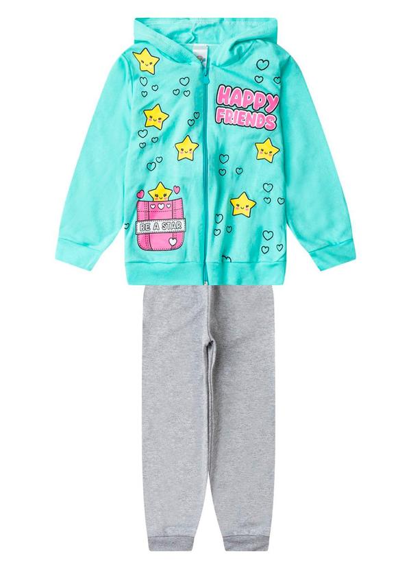 Conjunto Moletom Menina Jaqueta e Calça Verde