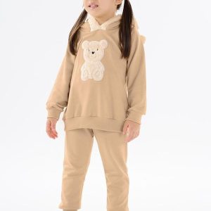 Conjunto Moletom e Pelo Bege
