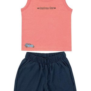 Conjunto Regata e Bermuda Laranja
