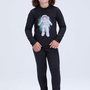 Conjunto Térmico Brilha no Astronauta Preto