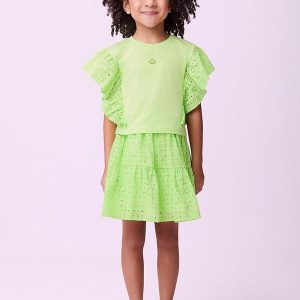 Conjunto com Laise e Babado Verde
