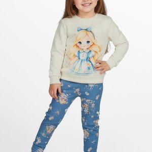 Conjunto com Legging e Blusão Azul