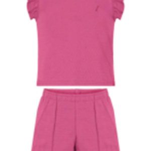 Conjunto com Shorts e Blusa Rosa