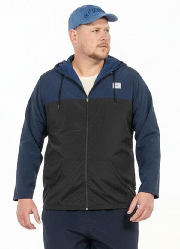 Corta Vento Plus Size Azul