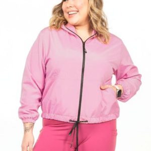 Corta Vento Plus Size Rosa