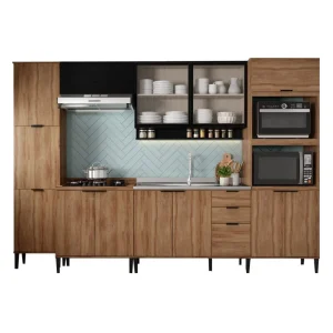 Cozinha Modulada Carraro Alpha MDP e MDF 320x220x51cm