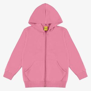 Jaqueta Infantil Moletom com Capuz Rosa