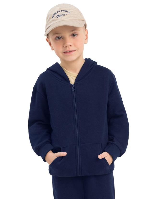 Jaqueta Infantil com Capuz Azul