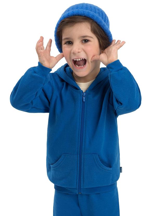 Jaqueta Infantil com Capuz Azul