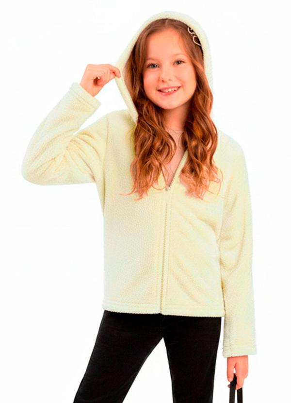 Jaqueta Infantil com Capuz Bege