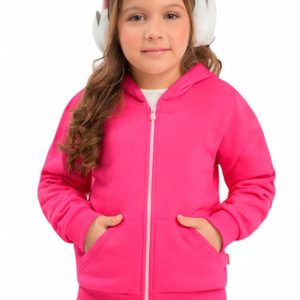 Jaqueta Infantil com Capuz Rosa