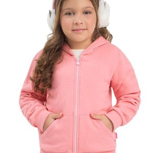 Jaqueta Infantil com Capuz Rosa