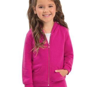 Jaqueta Infantil com Capuz Rosa