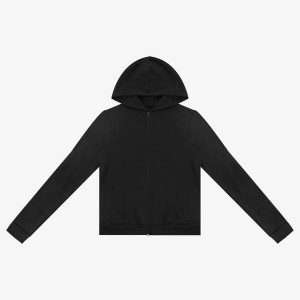 Jaqueta com Capuz em Moletom Rovitex Preto