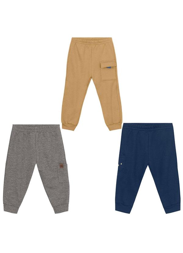 Kit Infantil Menino com 3 Calças Sortidas