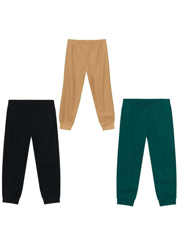Kit Infantil Menino com 3 Calças Sortidas