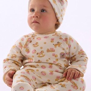 Macacão Bebê Suedine Pezinho Estampado