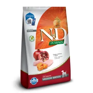 Ração N&D Pumpkin Cães Adultos Raças Médias Frango, Abóbora e Romã