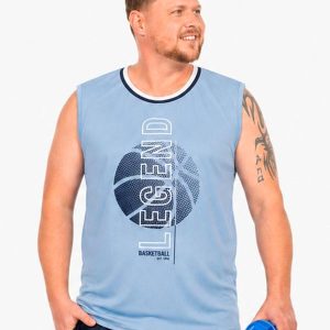Regata Machão Plus Size Basketball Azul