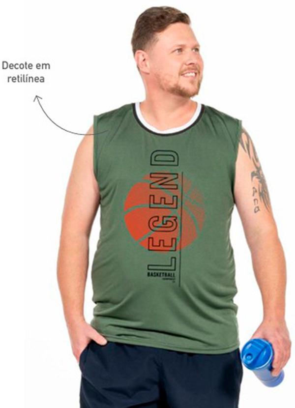 Regata Machão Plus Size Basketball Verde