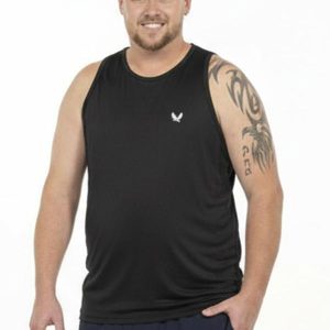 Regata Plus Size com Estampa Preto