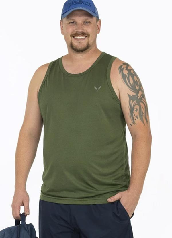 Regata Plus Size com Estampa Verde