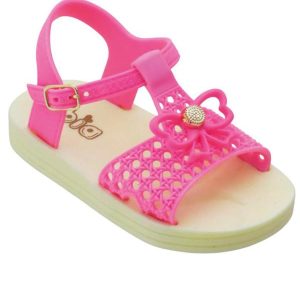 Sandália Infantil Rosa com Detalhe de Laço
