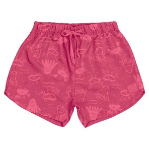 Short Infantil Menina em Microfibra Rosa