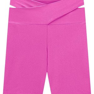 Shorts Orquídea Justo Cut Out Malha Uv