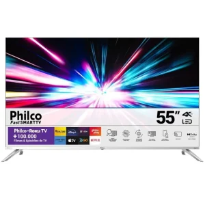 Smart TV Philco PTV55G7PR2CSB 55" DLED Roku TV Dolby Áudio
