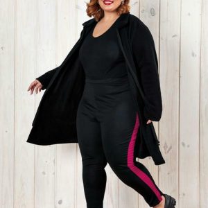 Sobretudo Preto Plus Size