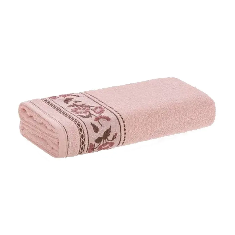 Toalha De Rosto Karsten Flora 48x70cm Rosa