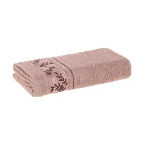 Toalha de Rosto Karsten Hortensia 96% Algodão 48x80cm Rosa
