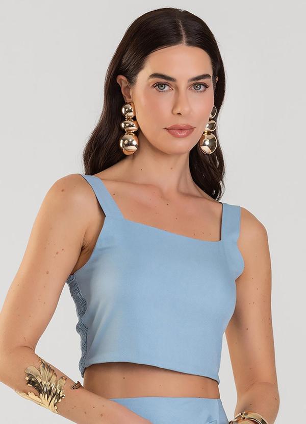 Top Liso Feminino Azul