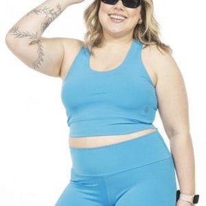 Top Nadador Plus Size Azul