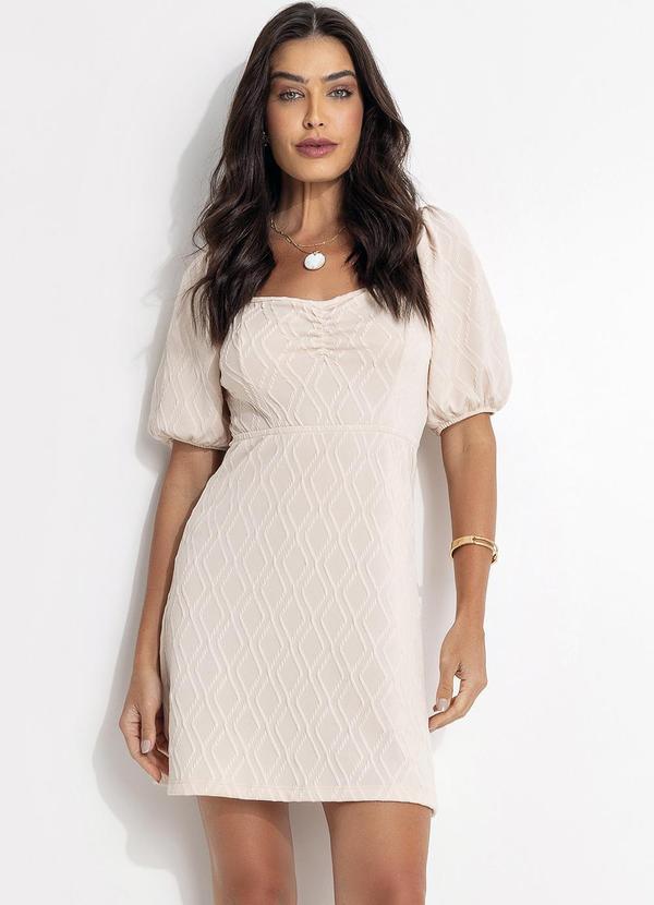 Vestido Curto Bege