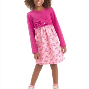 Vestido Infantil Peluciado Rosa