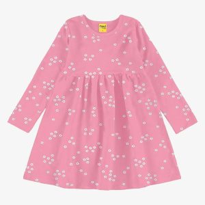 Vestido em Molecotton Peluciado Rosa